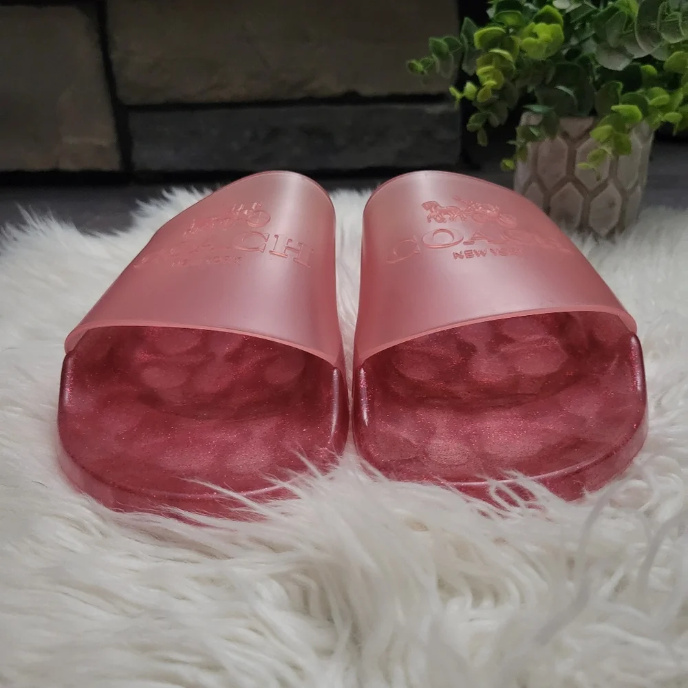 COACH Ulyssa Glitter Pool Slides size 9 - Picture 5 of 12
